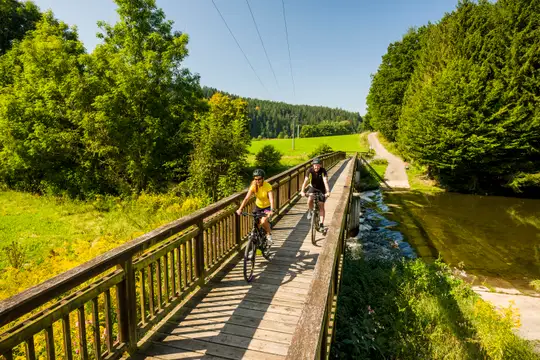 Unterwegs auf dem Elsterradweg