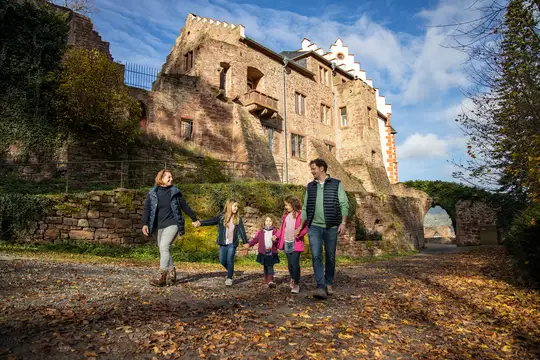 Familie auf der Mildenburg